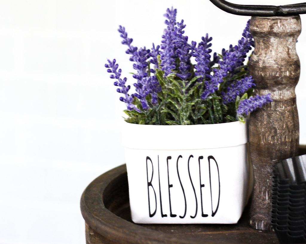 Blessed Tiered Tray Decor Happy Pot™ - Windflower Market