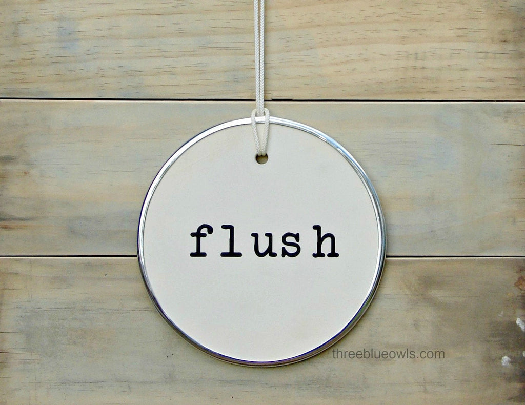 Round Flush Bathroom Sign - Windflower Market