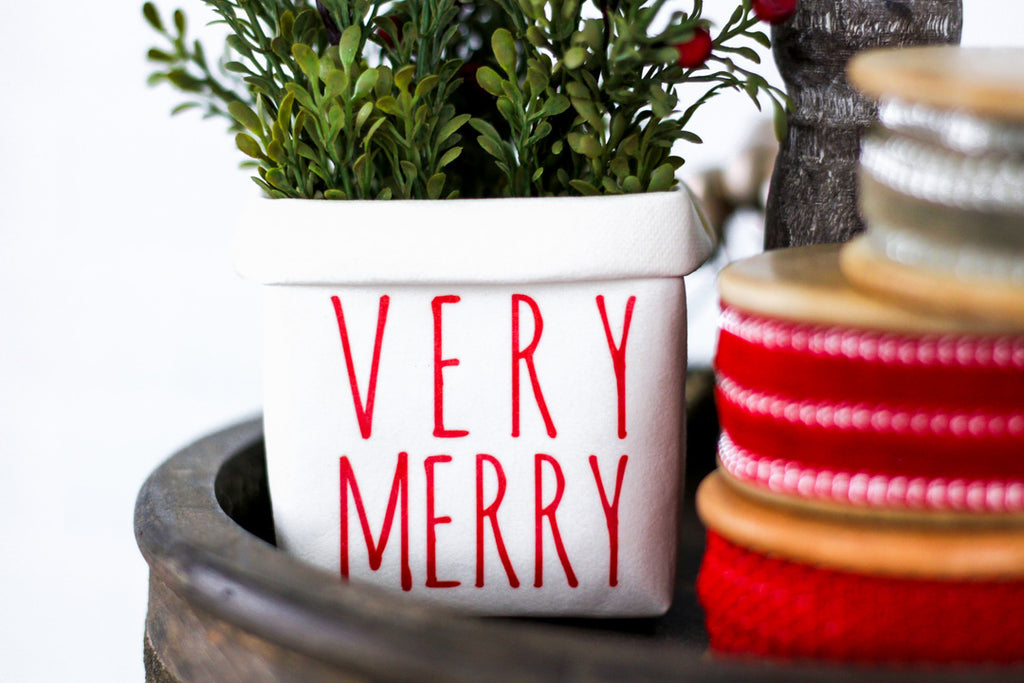 Very Merry Christmas Tiered Tray Happy Pot™ - Windflower Market