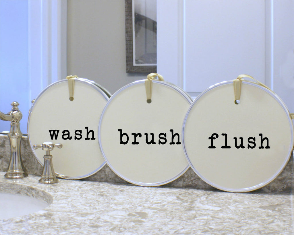 Wash Brush Flush Sign Set - Windflower Market