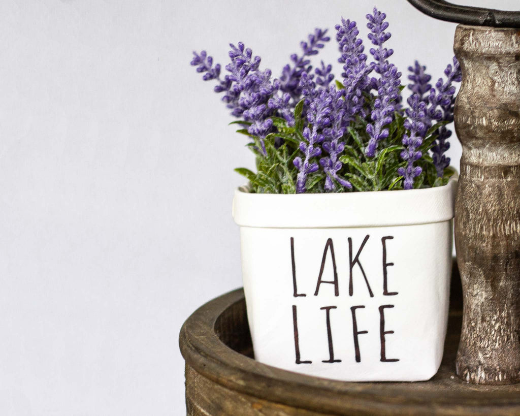 Lake Life Tiered Tray Decor Happy Pot™ - Windflower Market
